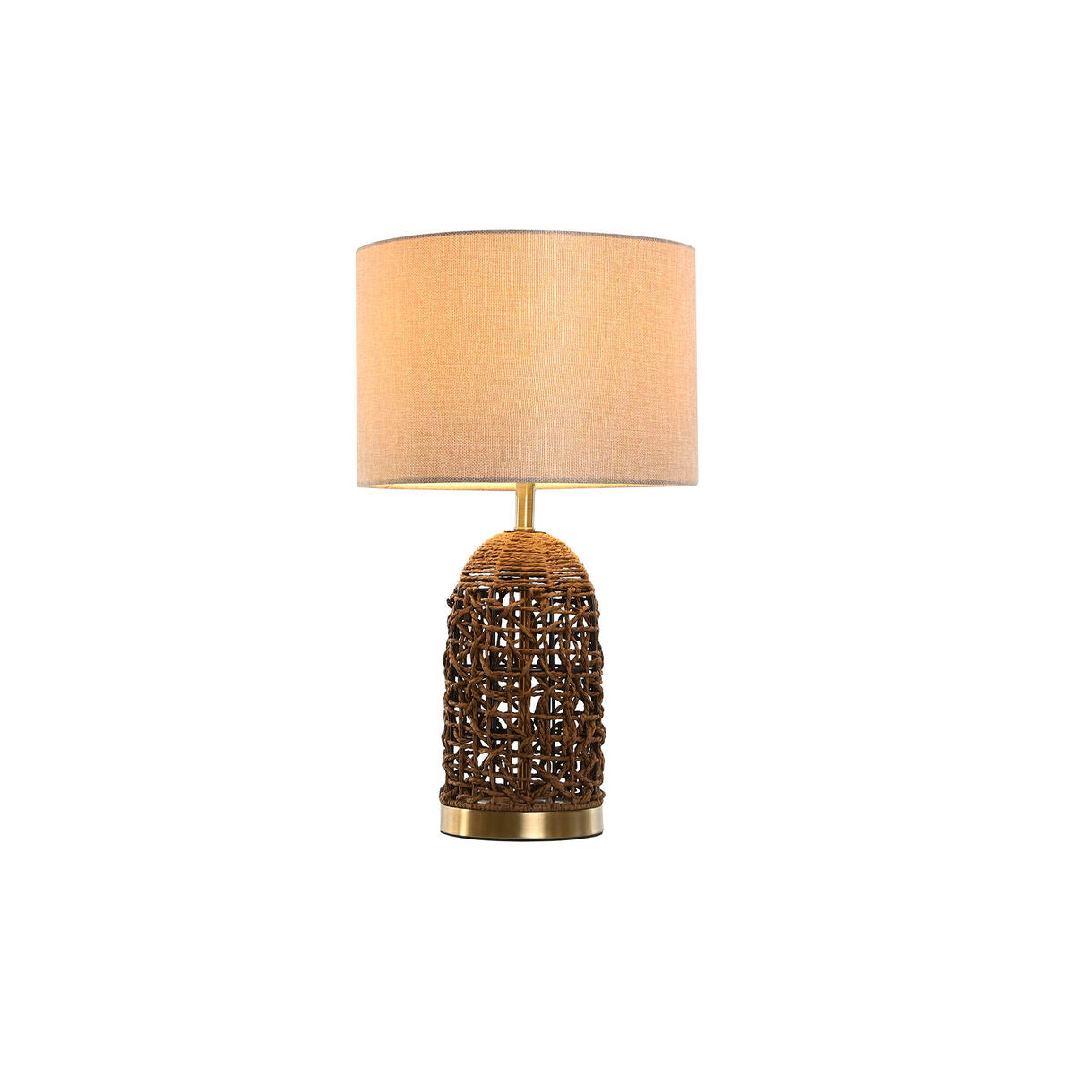 Bureaulamp Home ESPRIT Bruin Beige Gouden 50 W 220 V 33 x 33 x 56 cm