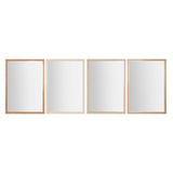Wandspiegel Home ESPRIT Wit Bruin Beige Grijs Kristal polyestyreen 66 x 2 x 92 cm (4 Stuks)