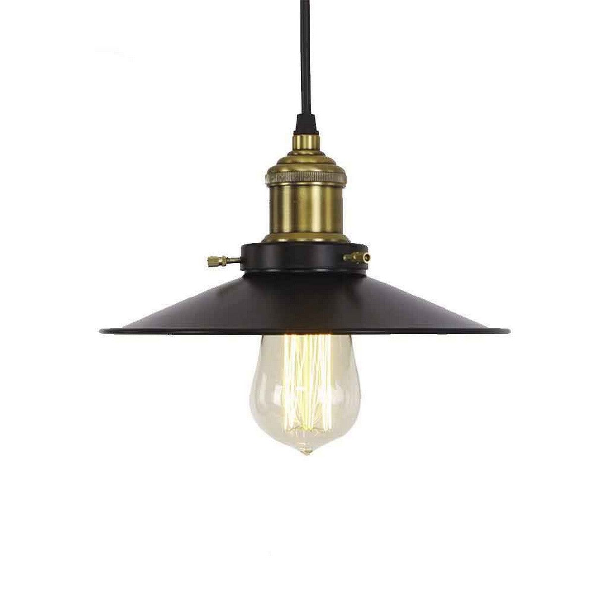 Plafondlamp EDM Zwart Vintage Metaal E27 60 W (Ø 22 x 14 cm)