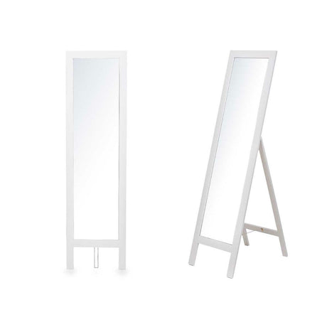 Staande spiegel Hout Wit Glas 40 x 145 x 40 cm