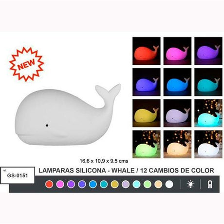 Bureaulamp Roymart Walvis Siliconen Multicolour (16,6 x 10,9 x 9,5 cm)