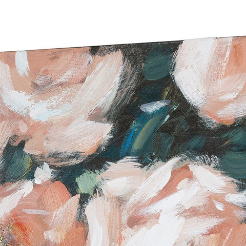 Image of Olieverfschilderij Roses Dennenhout (80 X 4 x 100 cm)