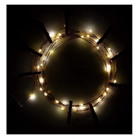 LED-lichtkrans Ledkia Draadloos Roze goud (3,5 m)