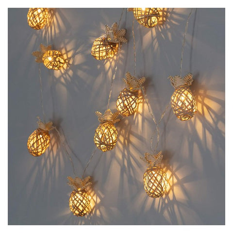 Image of LED-lichtkrans Ledkia ananas Draadloos Natuurlijk (1,9 m)
