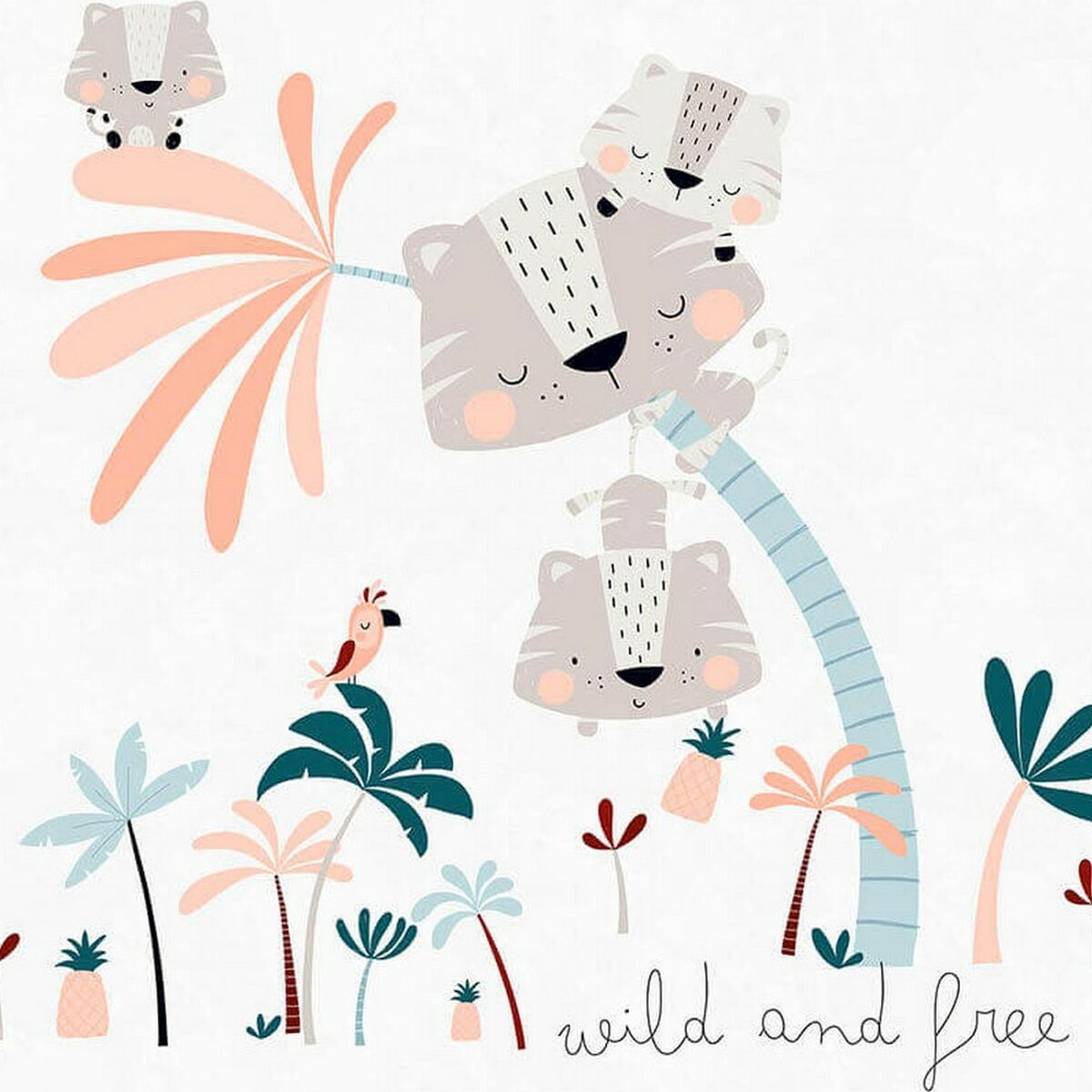 Dekbedovertrek voor kinderbed Cool Kids Wild And Free Omkeerbaar (100 x 120 cm) (60cm kinderbed)
