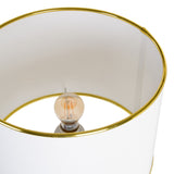 Bureaulamp 34 x 34 x 51 cm Keramisch Gouden Wit