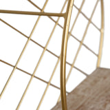 Wandplank Natuurlijk Gouden Metaal Hout 43 x 13 x 43 cm