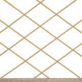 Wandplank Natuurlijk Gouden Metaal Hout 43 x 13 x 43 cm