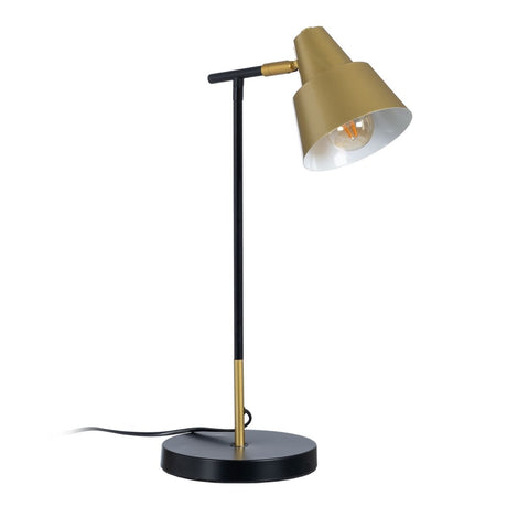 Bureaulamp 31 x 31 x 52 cm Zwart Gouden Metaal