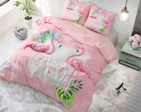 Image of Dreamhouse Bedding Sunny Flamingos-dekbedovertrek