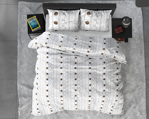 Dreamhouse Flanel Knit Buttons-dekbedovertrek