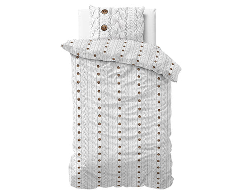 Image of Dreamhouse Flanel Knit Buttons-dekbedovertrek