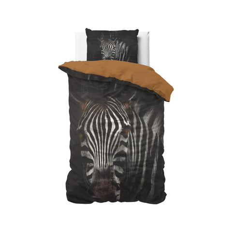 Image of Zebra Mansion Dekbedovertrek - Zwart