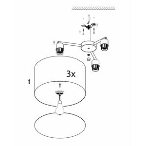 Plafondlamp Pastore 97479 (Gerececonditioneerd D)