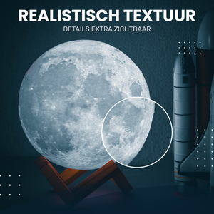 MoonLife - MaanLamp 3D – Bluetoothspeaker - 16 LED kleuren
