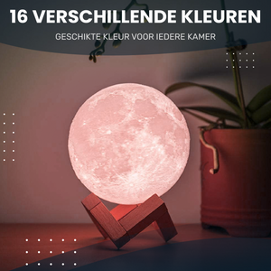 MoonLife - MaanLamp 3D – Bluetoothspeaker - 16 LED kleuren