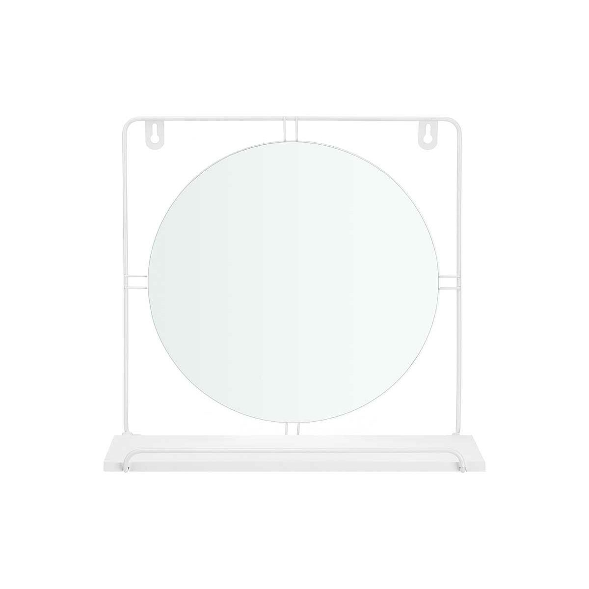Spiegel met Ondersteuning Wit Metaal Hout MDF 33,7 x 30 x 10 cm (4 Stuks)