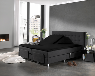 Homecare Splittopper Jersey Hoeslaken - Zwart